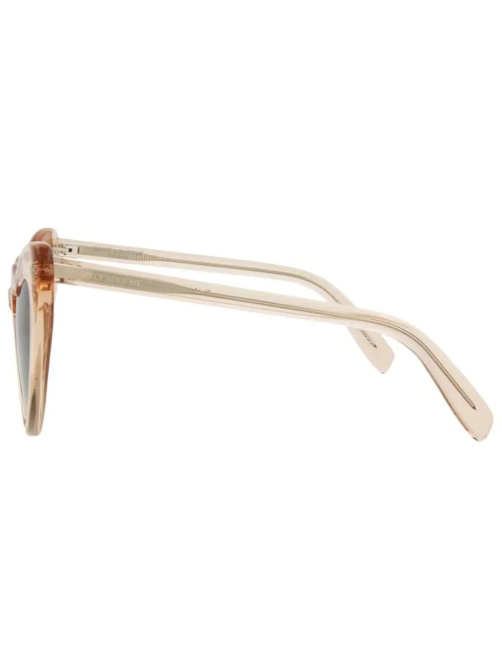 New Saint Laurent Women's Sunglasses Cat Eye Acetate Frame Nude Brown